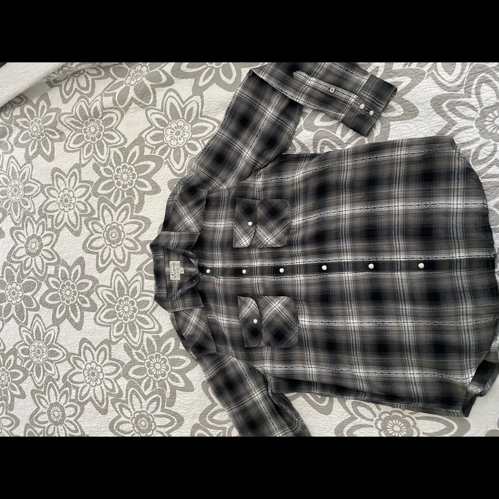 Lucky Brand Long Sleeve Pearl Snap Shirt